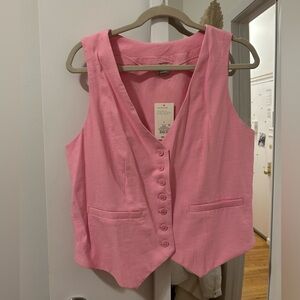 Pink Tailored Suit Vest